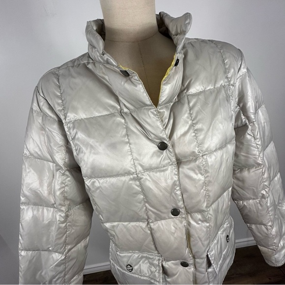 Eddie Bauer 550 Women's Silver feather down Puffer Jacket L - Picture 5 of 12
